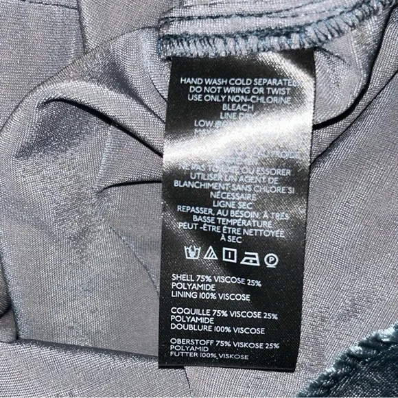 Pilcro Velvet Button Down Shirt in Dark Blue - Picture 5 of 5